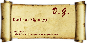 Dudics György névjegykártya
